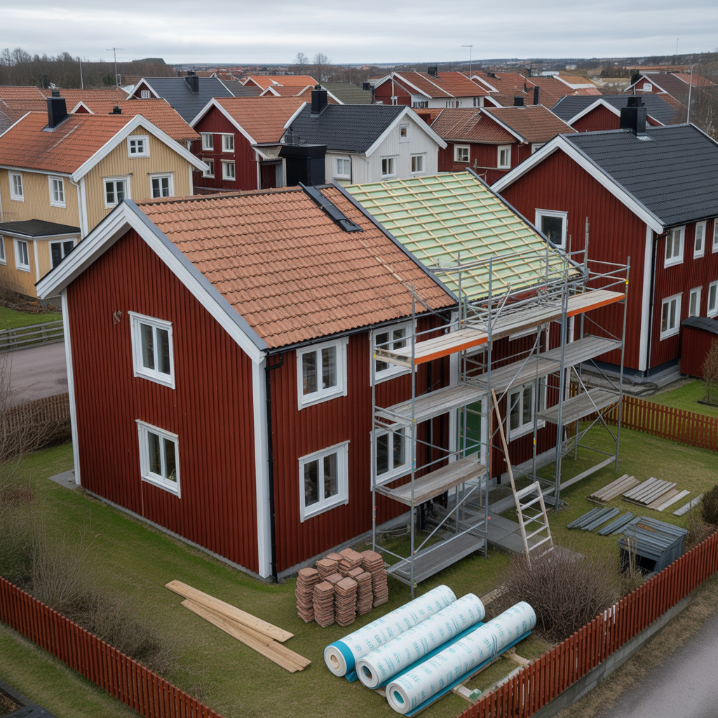 takomlaggning 2025 vad kostar det per m2 och vad ingar